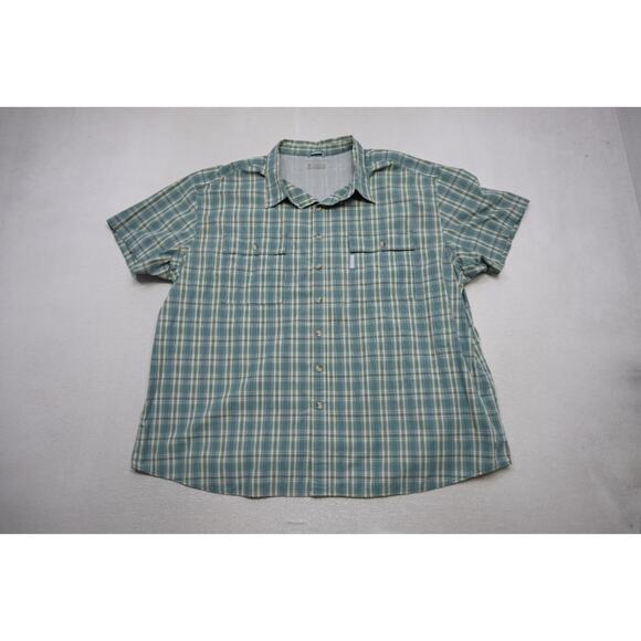 Columbia Omni-Shade Vented Fishing Shirt Plaid Short Sleeve Camping Mens 3XL - Picture 5 of 11
